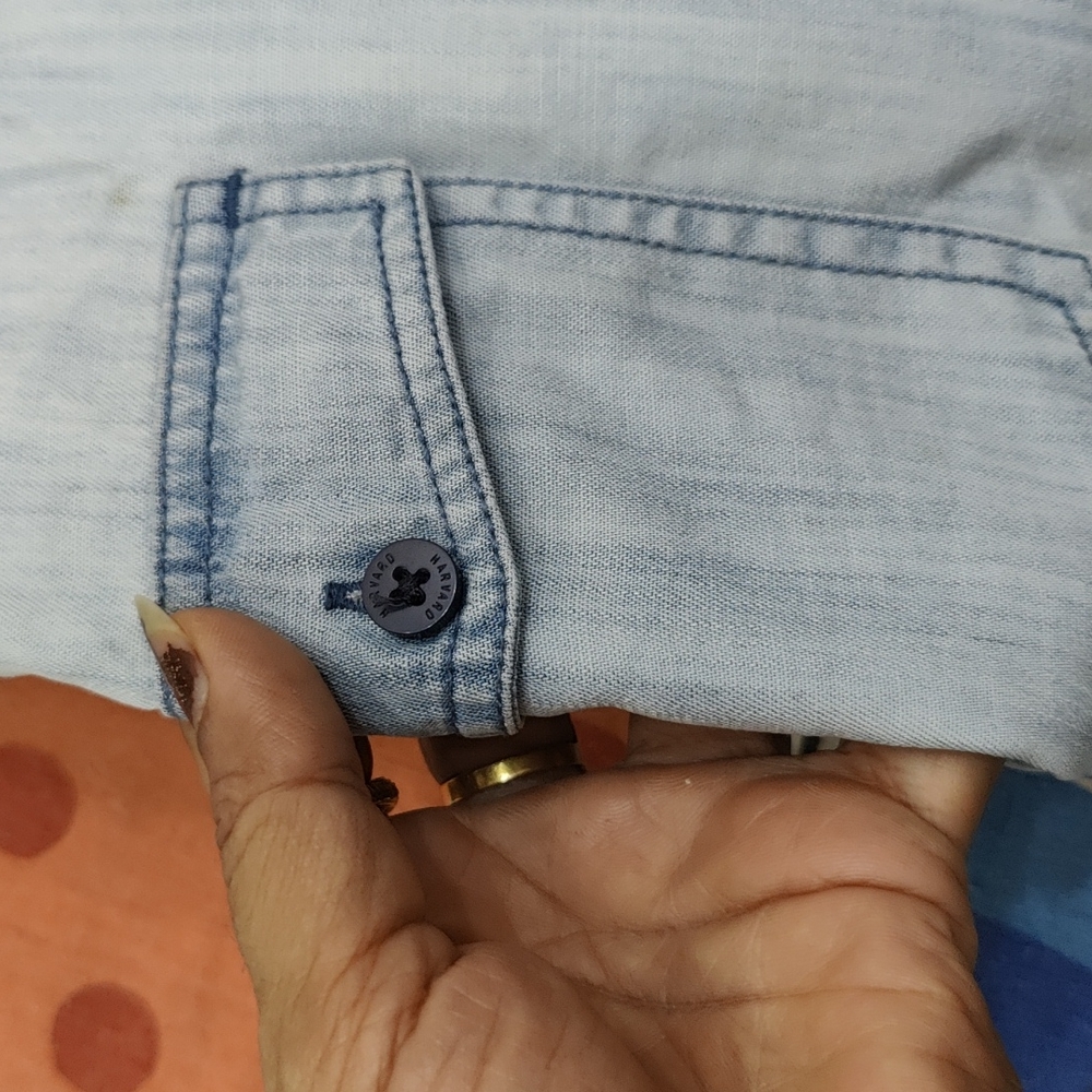 Hooded denim shirt - Picture 6 of 6